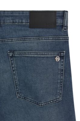 Delaware Slim-Fit Jeans aus komfortablem Stretch-Denim in Blau, Blau