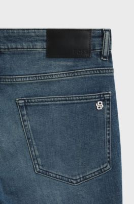 Delaware slim-fit jeans in blue comfort-stretch denim, Blue