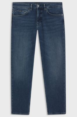 Maine regular-fit jeans van comfortabel blauw stretchdenim, Blauw