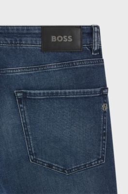 Maine regular-fit jeans in blue comfort-stretch denim, Blue