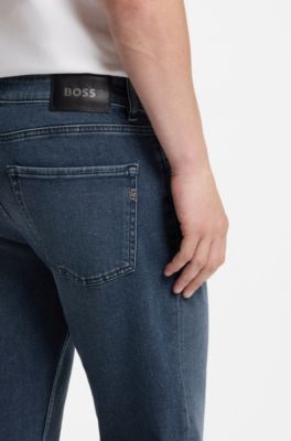 Maine regular-fit jeans in blue comfort-stretch denim, Blue