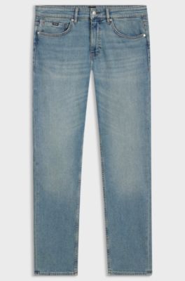 Slim-fit Delaware-jeans van comfortabel blauw stretchdenim, Blauw