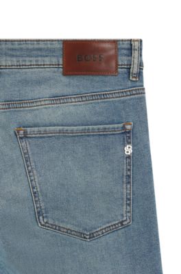 Delaware Slim-Fit Jeans aus bequemem blauem Stretch-Denim, Blau