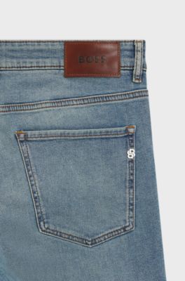 Delaware slim-fit jeans in blue comfort-stretch denim, Blue