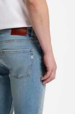 Delaware slim-fit jeans in blue comfort-stretch denim, Blue