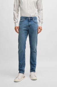 Delaware Slim-fit jeans in pure-blue comfort-stretch denim, Blue