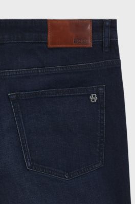Delaware slim-fit jeans in blue comfort-stretch denim, Dark Blue