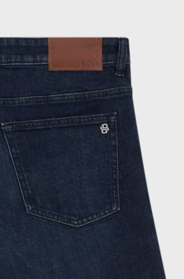 Delaware slim-fit jeans in blue comfort-stretch denim, Dark Blue