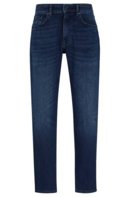 Hugo Boss Regular-fit Jeans In Pure-blue Comfort-stretch Denim