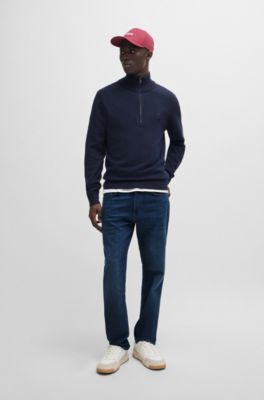BOSS - Regular-fit jeans in pure-blue comfort-stretch denim