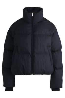 Water-repellent jacket in corduroy-effect fabric, Dark Blue
