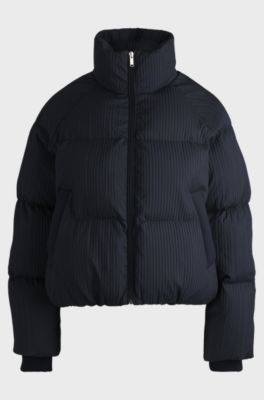 Water-repellent jacket in corduroy-effect fabric, Dark Blue