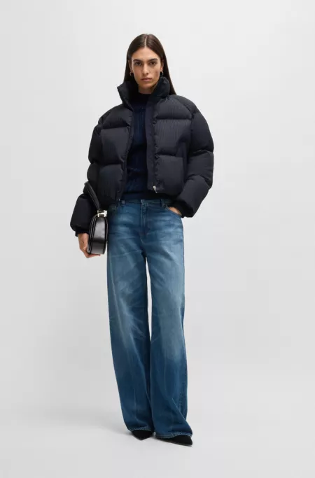 Water-repellent jacket in corduroy-effect fabric