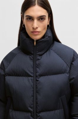 Water-repellent jacket in corduroy-effect fabric, Dark Blue