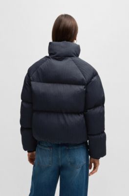 Water-repellent jacket in corduroy-effect fabric, Dark Blue