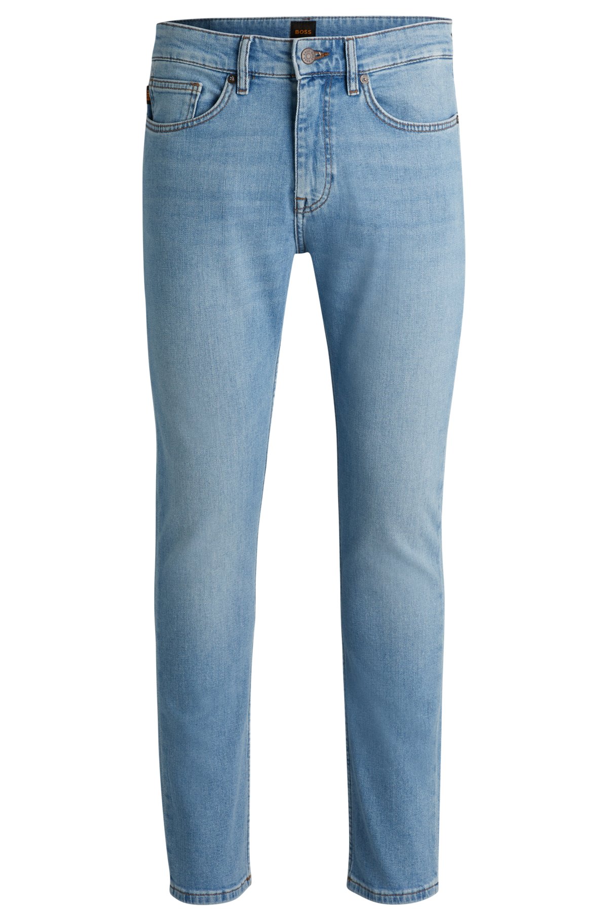 BOSS - Slim-fit jeans in bright-blue comfort-stretch denim