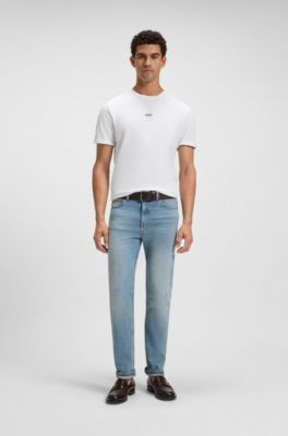 Delaware slim-fit jeans in blue comfort-stretch denim, Light Blue