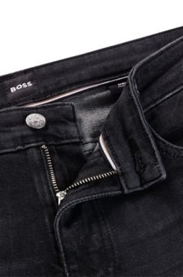 BOSS - Delaware スリムフィットジーンズ ブラック コンフォート  