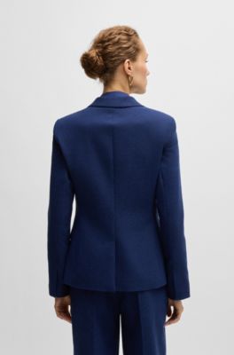 BOSS - スリムフィット ダブルブレストジャケット ウール入り 