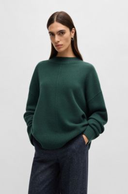 HUGO BOSS ブラック・グリーン クルーネックセーター