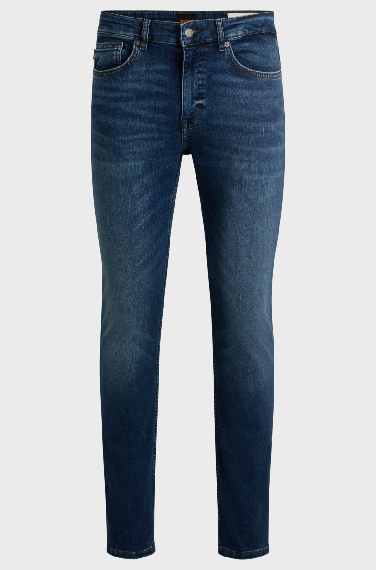 Delaware Slim-fit jeans in red-cast denim, Dark Blue