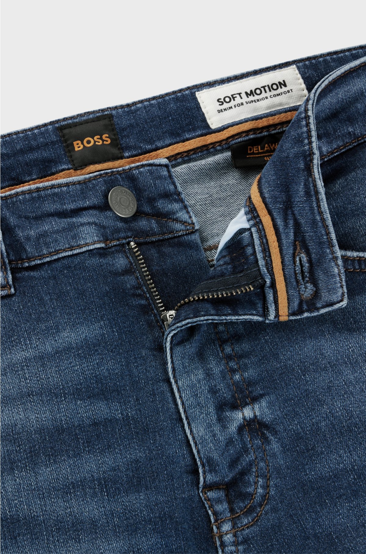 Delaware Slim-fit jeans in red-cast denim, Dark Blue