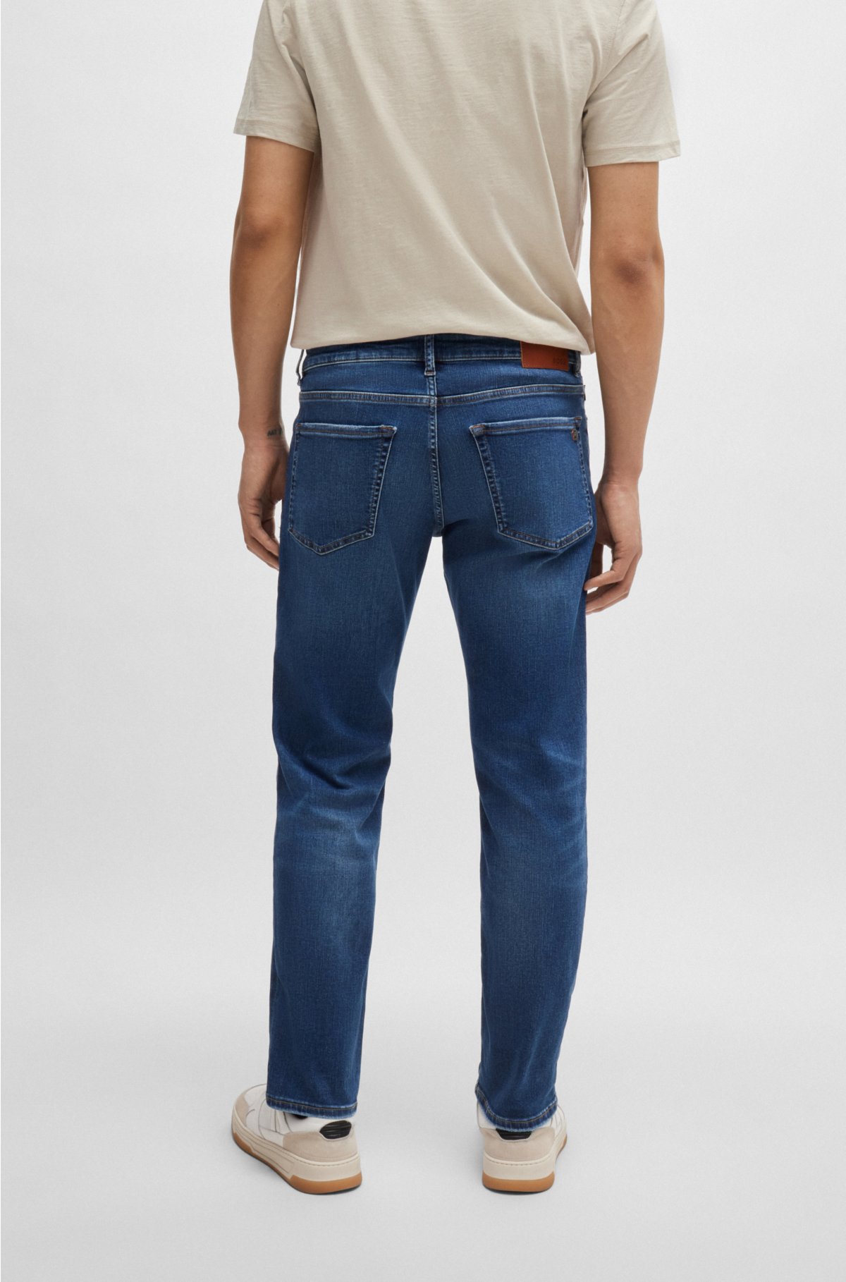 Regular-fit jeans in blue soft-motion denim, Blue