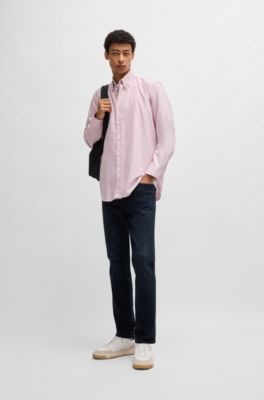 BOSS - Delaware Blauschwarze Slim-Fit Jeans aus Soft-Motion-Denim 