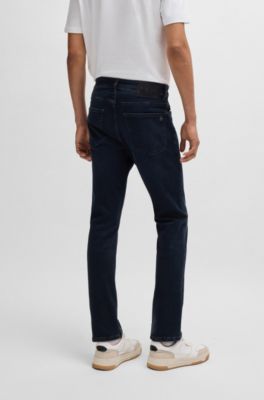 BOSS - Delaware Blauschwarze Slim-Fit Jeans aus Soft-Motion-Denim 