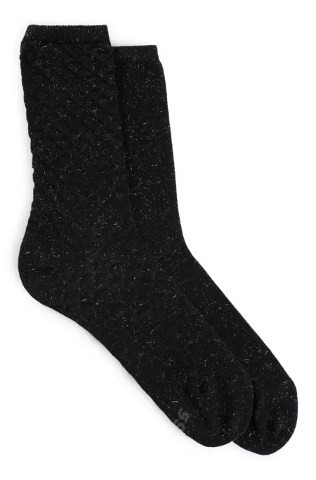 Two-pack of regular-length socks with sparkle effect