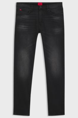 Extra-slim-fit jeans in black stretch denim, Black