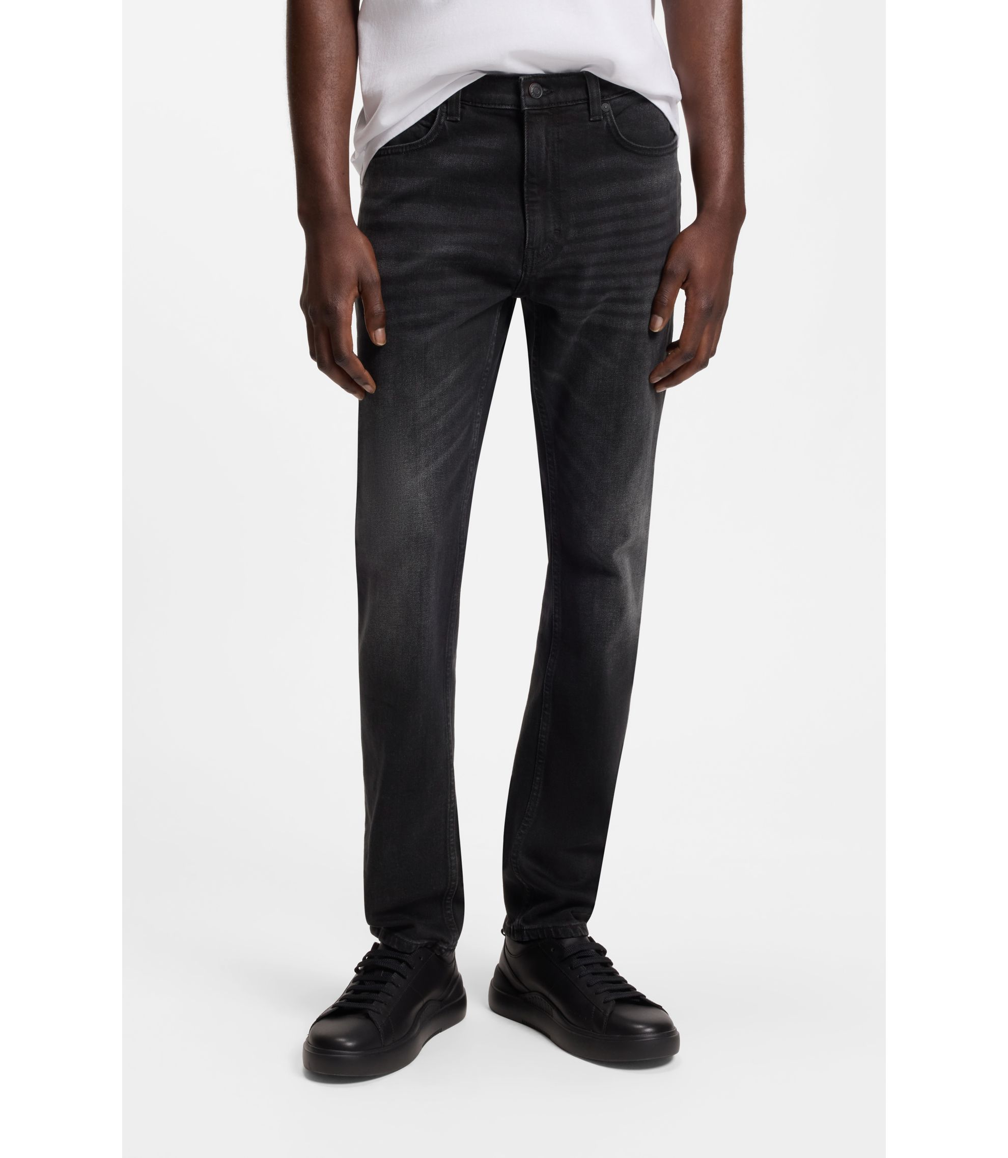 Schwarze Extra Slim-Fit Jeans aus Stretch-Denim