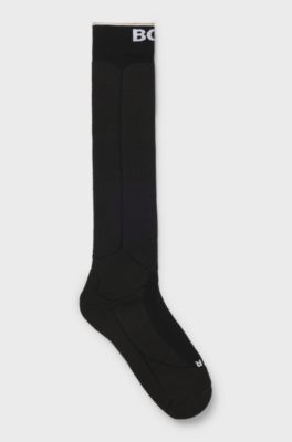 BOSS Ski knee-high socks with plush sole, Black