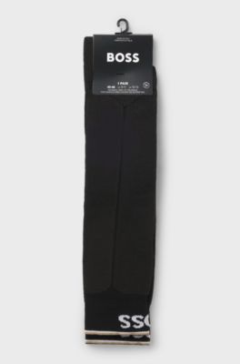 BOSS Ski knee-high socks with plush sole, Black