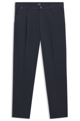 Pantalon Regular en gabardine de coton stretch