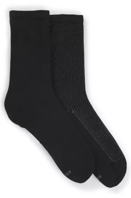 Two-pack of regular-length cotton-blend socks
