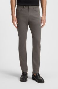 Delaware Pantalon Slim en satin brossé, Gris sombre