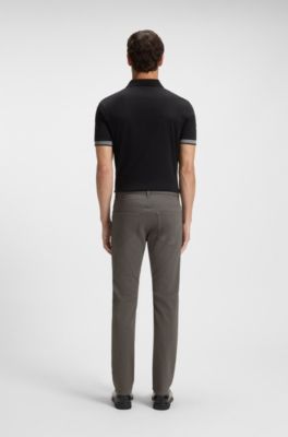 Delaware Slim-fit trousers in brushed satin, Dark Grey