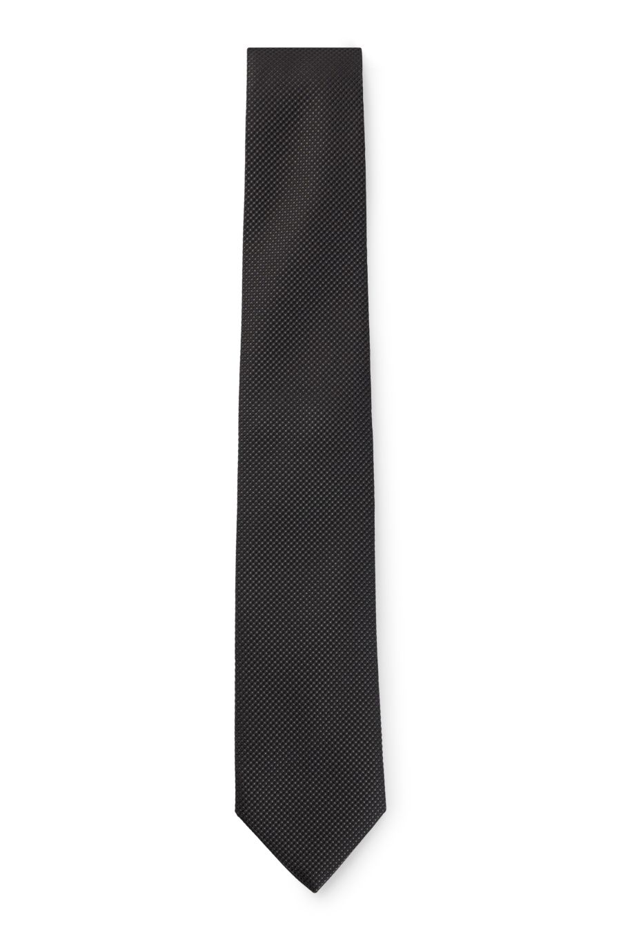 BOSS Silk Tie & Pocket Square — Black