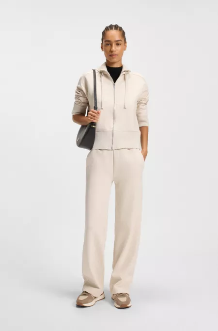 Cotton-jersey hooded jacket with Double B monogram