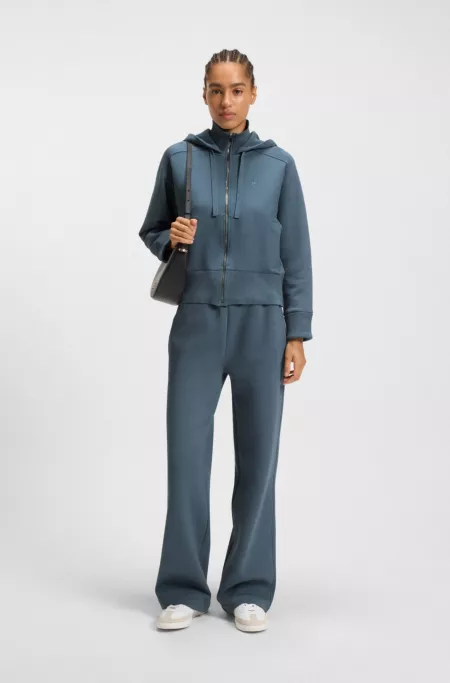 Cotton-jersey hooded jacket with Double B monogram