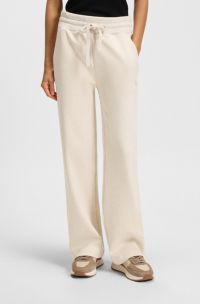 Bas de survêtement en jersey de coton à monogramme Double B, Naturel