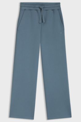 Cotton-jersey tracksuit bottoms with Double B monogram, Blue