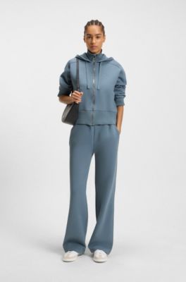 Cotton-jersey tracksuit bottoms with Double B monogram, Blue