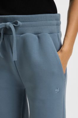 Cotton-jersey tracksuit bottoms with Double B monogram, Blue