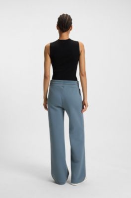 Cotton-jersey tracksuit bottoms with Double B monogram, Blue