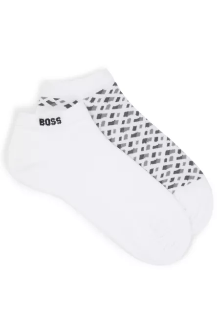 Two-pack of ankle socks in a cotton blend