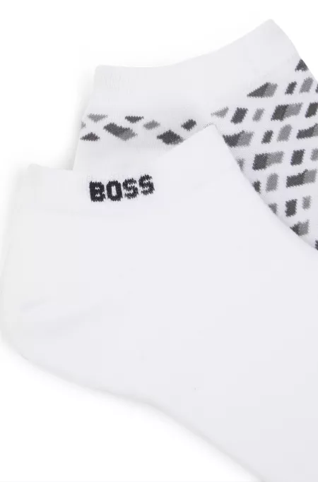 Two-pack of ankle socks in a cotton blend