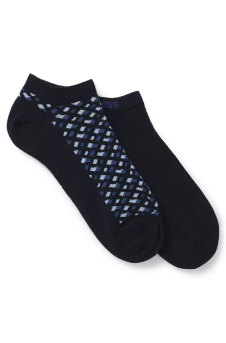 Two-pack of ankle socks in a cotton blend