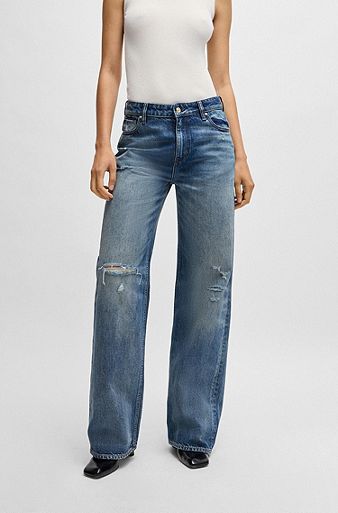 Women's Casual Dark Blue Classic Mid Waist Skinny Pockets Denim Pants  Trousers Jeanswomen's slim bootcut jeans women's low jeans women's jeans  size 12